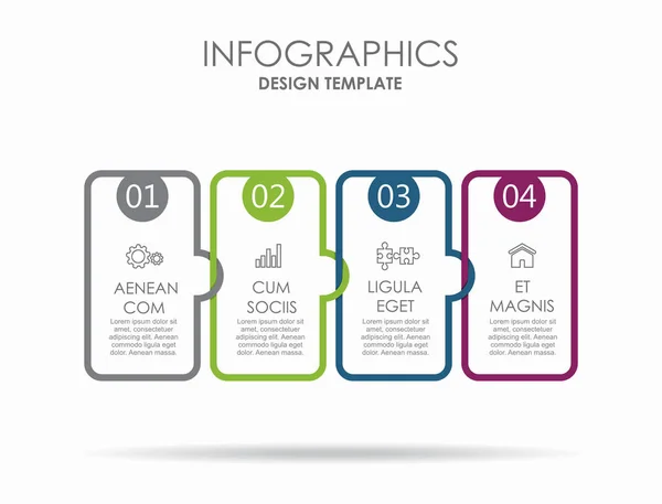 Modelo de design de infográfico com lugar para seus dados. Ilustração vetorial. — Vetor de Stock