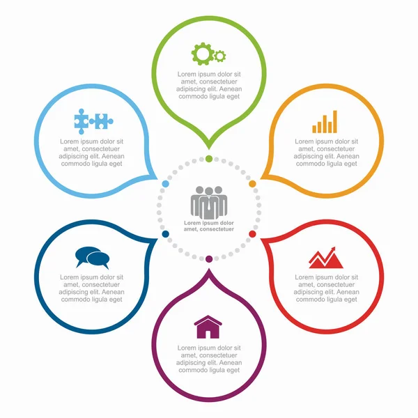 Modèle de conception infographique avec place pour vos données. Illustration vectorielle. — Image vectorielle