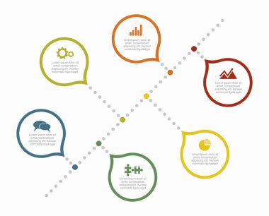 Verileriniz için yer alan bilgi tasarım şablonu. Vektör illüstrasyonu.