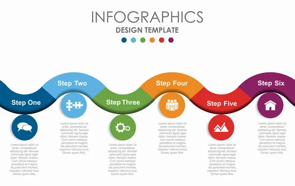 Plantilla de diseño infográfico con lugar para sus datos. Ilustración vectorial. — Archivo Imágenes Vectoriales