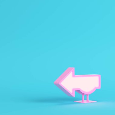 Pastel col parlak mavi arka plan üzerinde ok şeklinde Billboard