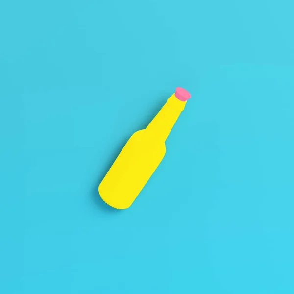 Sárga üveg stropper, fényes kék háttér pasztell — Stock Fotó