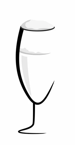 Boceto Vaso Cerveza — Vector de stock