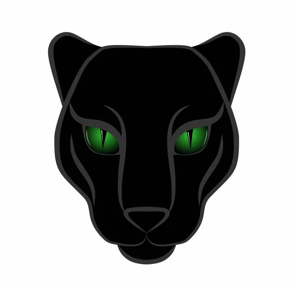 Panther Mit Grünen Augen — Stockvektor