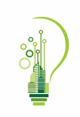 Eko kent ile soyut ampul 