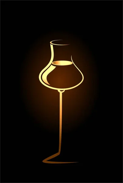 Lyxiga Golden Alkohol Svart Bakgrund — Stock vektor