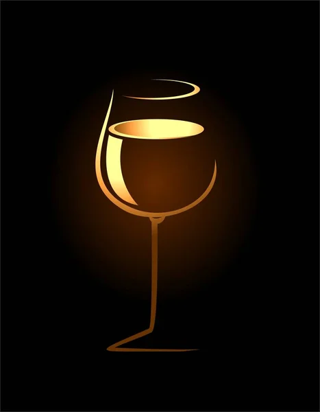 Alcool Doré Luxe Sur Fond Noir — Image vectorielle
