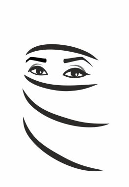 Arap bir kadının yüzü