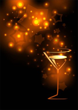 Altın renkli camlı şenlikli arka plan