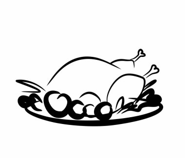 haşlanmış tavuk ve sebze ile plaka