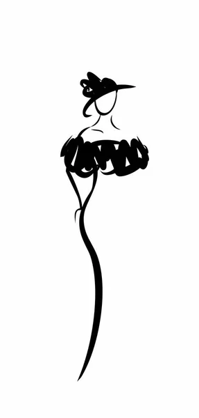 エレガントなイブニング ドレスの女性 — ストックベクタ