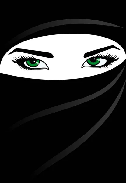 Обличчя Арабської Жінки — стоковий вектор