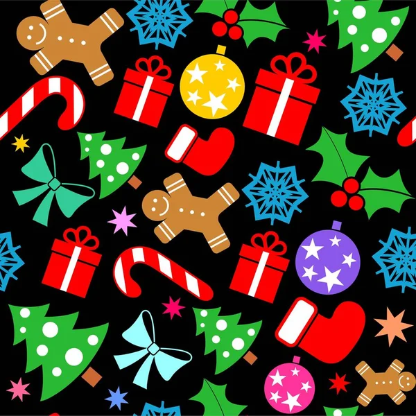 Lindo Colorido Fondo Navidad — Vector de stock