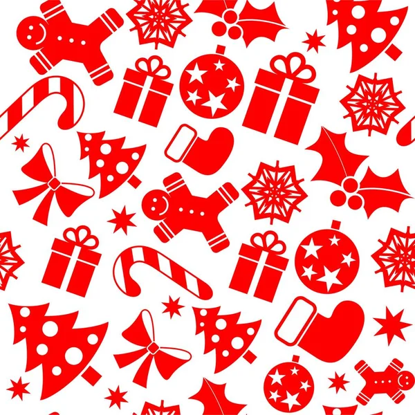 お祝いのクリスマス包装紙 — ストックベクタ