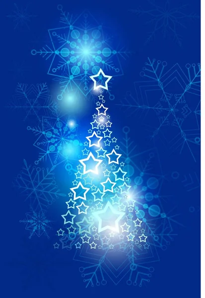 Christmas Card Abstract Christmas Tree — Stock Photo, Image