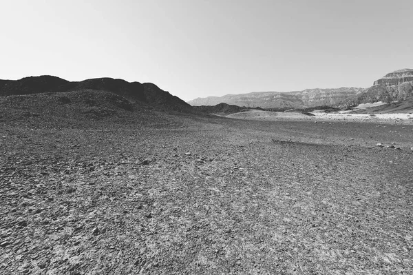 Soledad Vacío Las Colinas Rocosas Del Desierto Del Neguev Israel — Foto de Stock