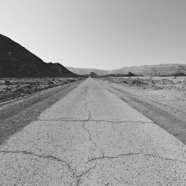 Solitude Vide Des Collines Rocheuses Désert Néguev Israël Paysage Couper — Photo