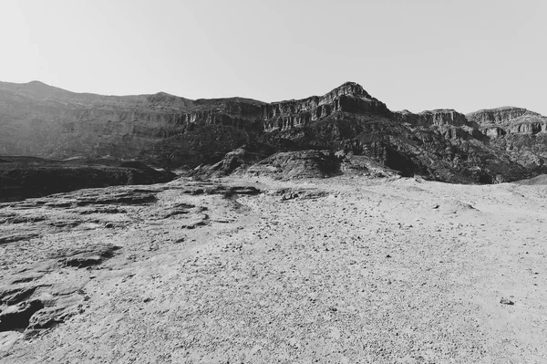 Eenzaamheid Leegte Van Rotsachtige Heuvels Van Negev Woestijn Israël Adembenemend — Stockfoto