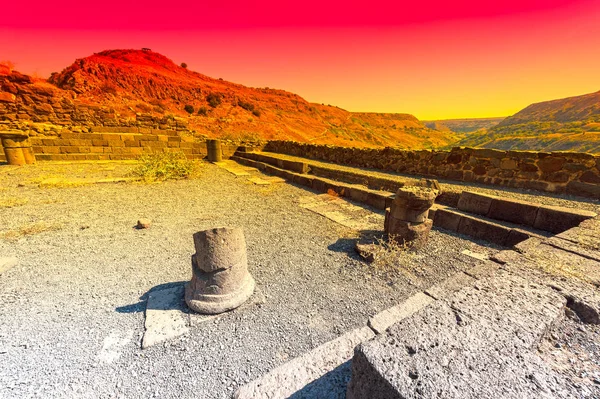 Gamla Nature Reserve Located Golan Heights Israel Sunrise View Archaeological — Stock Photo, Image