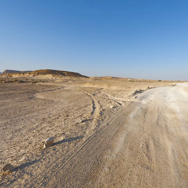 Wanhopige Oneindigheid Van Rotsachtige Heuvels Van Negev Woestijn Israël Adembenemend — Stockfoto