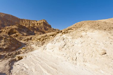 İsrail 'deki Negev Çölü' nün kayalık tepelerinin sonsuz fantezisi. Ortadoğu 'nun nefes kesici manzarası ve doğası.