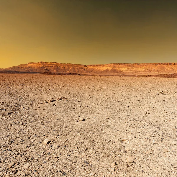 Rocky Hills Negev Desert Israel Sunset Breathtaking Landscape Rock Formations — Stock Photo, Image