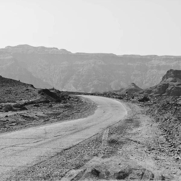 Solidão Vazio Das Colinas Rochosas Deserto Negev Israel Paisagem Tirar — Fotografia de Stock