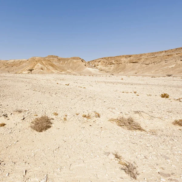 Vemod Och Tomhet Negevöknens Steniga Kullar Israel Häpnadsväckande Landskap Och — Stockfoto