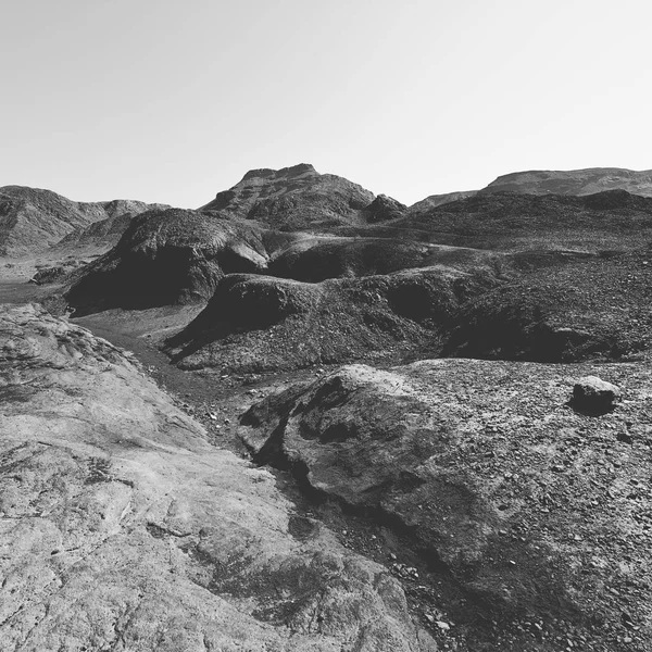 Soledad Vacío Las Colinas Rocosas Del Desierto Del Neguev Israel — Foto de Stock