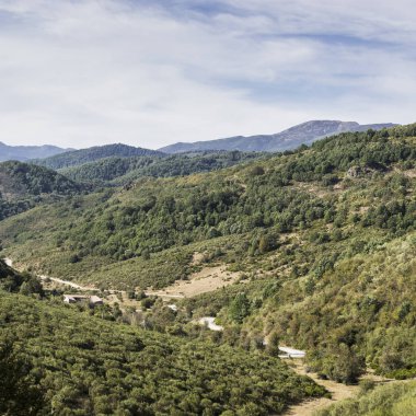 İspanya 'nın güzel manzarası Cantabrian Dağları' nın dramatik manzarası