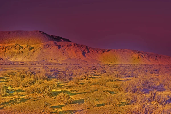 Fantastyczne wschód słońca na pustyni. — Zdjęcie stockowe