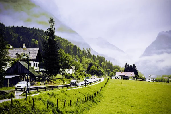 Déšť v venkovských Rakousko — Stock fotografie
