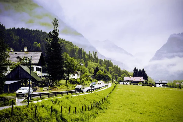 Pioggia nelle zone rurali Austria — Foto Stock