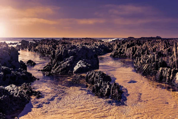 Praia portuguesa do Oceano Atlântico — Fotografia de Stock