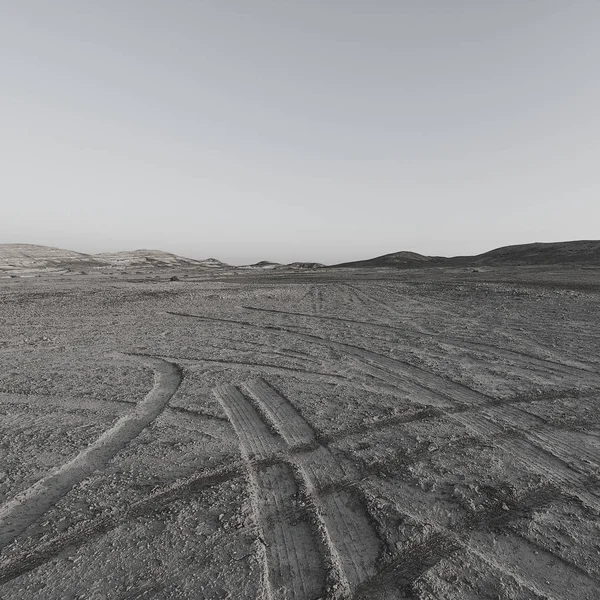 Wüste in Schwarz-Weiß — Stockfoto