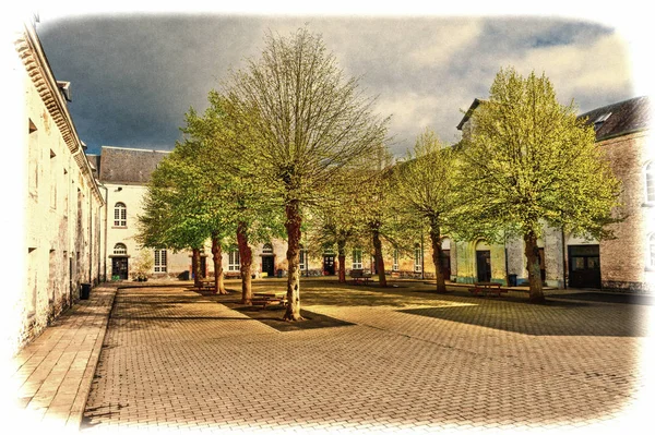 Patio of the Belgian House — Stock Photo, Image