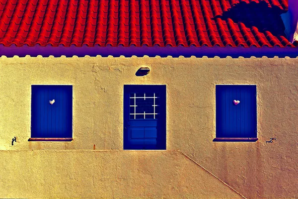 Fachada Casa Portuguesa Foto Estilizada — Fotografia de Stock