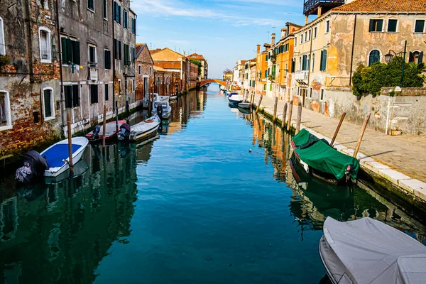 Deserted streets of Venice. Museum City is situated across a group of islands that are separated by canals and linked by empty bridges.