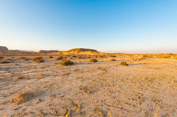 Захватывающий Дух Пейзаж Скальных Образований Пустыне Израиля Пыльные Горы Прерванные — стоковое фото