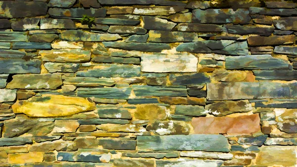 Oude Stenen Muur Als Achtergrond Gestileerde Foto — Stockfoto
