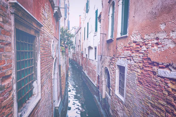 Deserted Venice in faded color effect.  Museum City is situated across a group of islands that are separated by canals and linked by empty bridges.