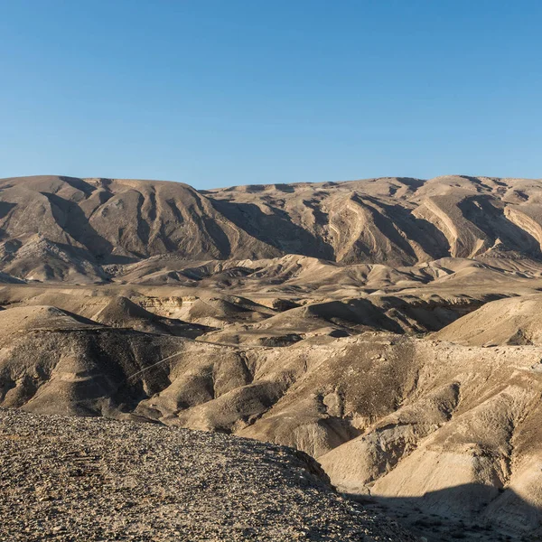 Collines Rocheuses Désert Néguev Israël Paysage Couper Souffle Des Formations — Photo