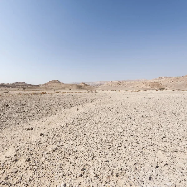 Desolada Infinidade Das Colinas Rochosas Deserto Negev Israel Paisagem Tirar — Fotografia de Stock