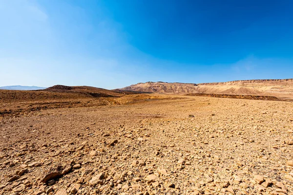 Impresionante Paisaje Las Formaciones Rocosas Desierto Israel Escena Sin Vida — Foto de Stock