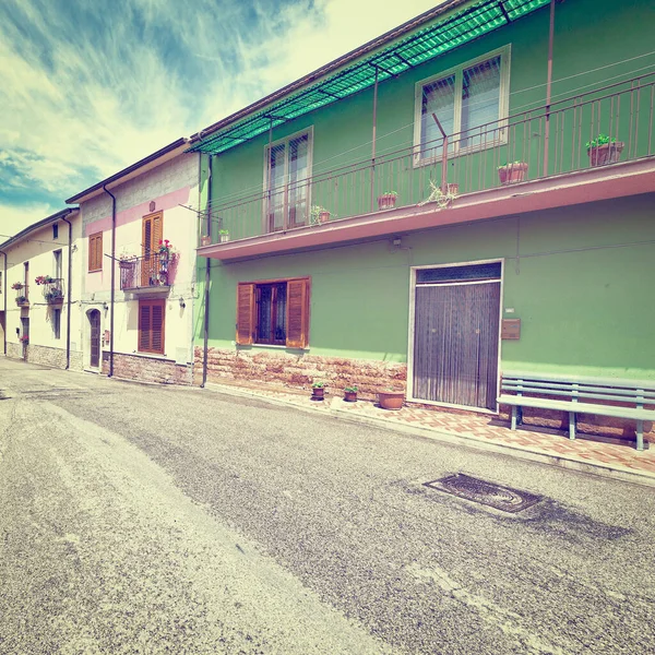 Gata Med Gamla Byggnader Den Lilla Italienska Staden Instagram Effect — Stockfoto