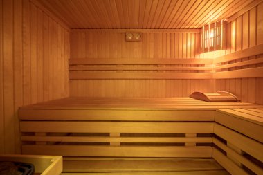 Doğal ahşap Sauna Oda iç Fin ısı banyo