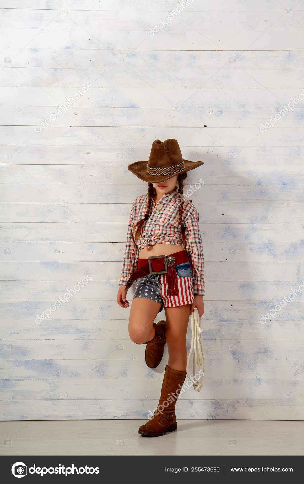 Little Cowboy Girl — Stock Photo 
