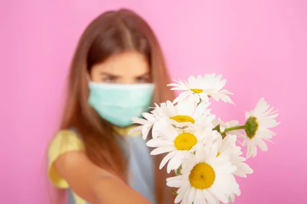Алергія Квіткова маска — стокове фото