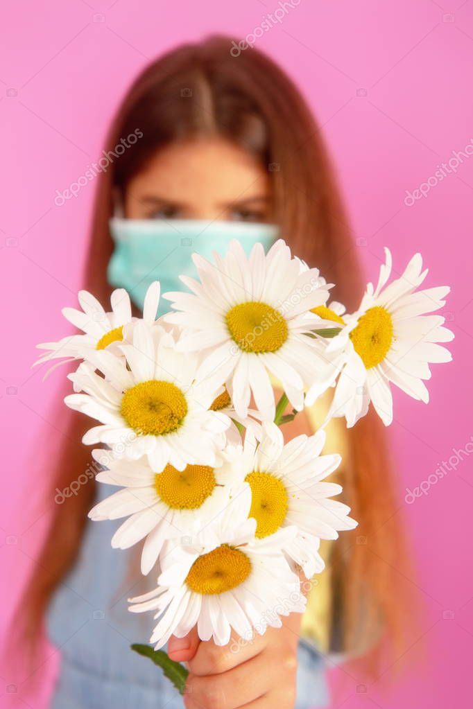 allergy flower mask