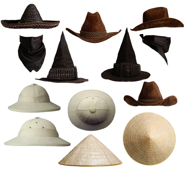 異なる帽子のセット — ストック写真